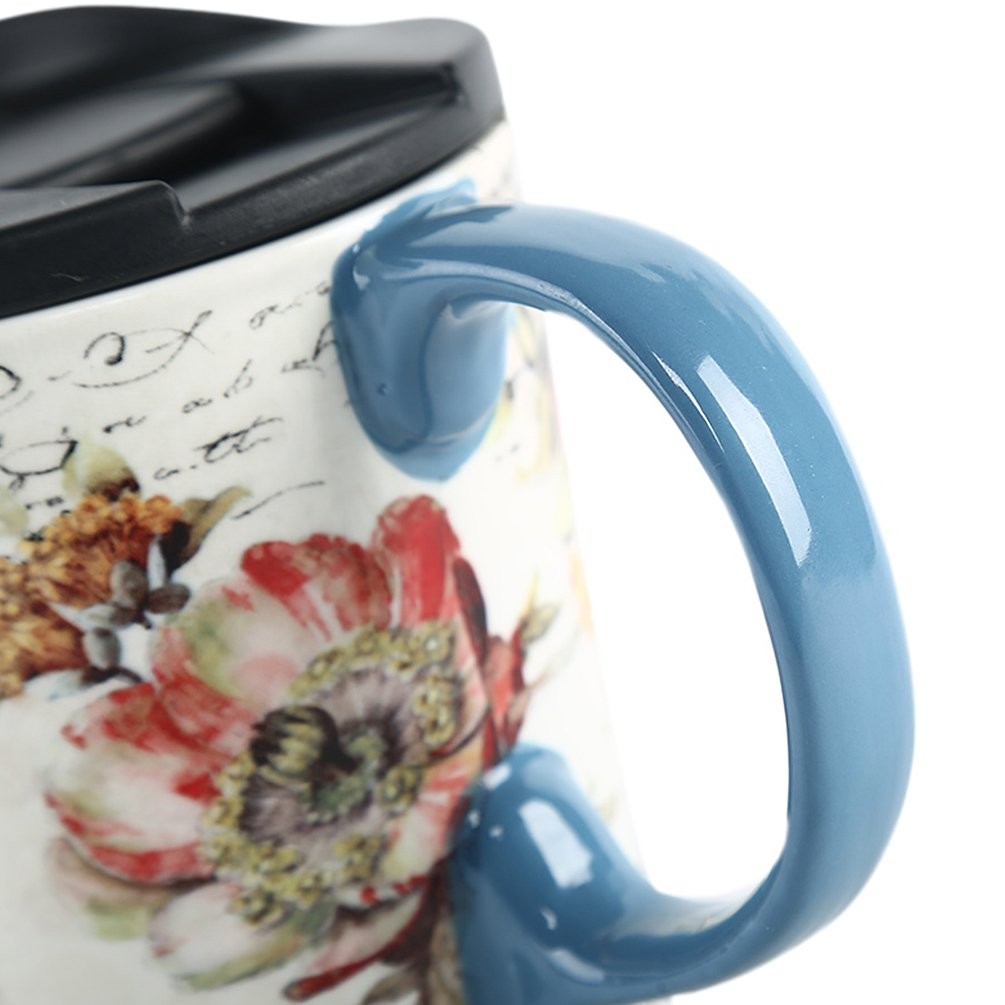 17 oz. Ceramic Travel Mugs and Coffee Cup with Sealed Lid and Color Box