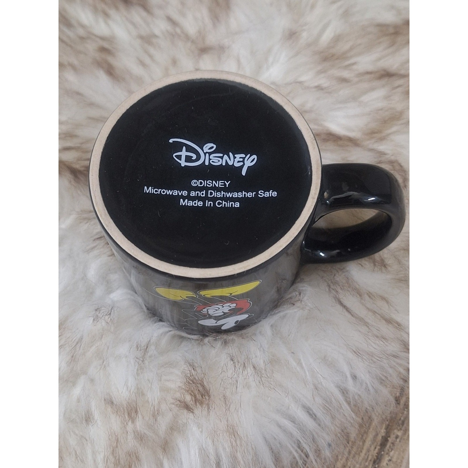 Disney Mickey Mouse Black Red Ceramic Coffee Mug 11 oz Microwave Dishwasher Safe