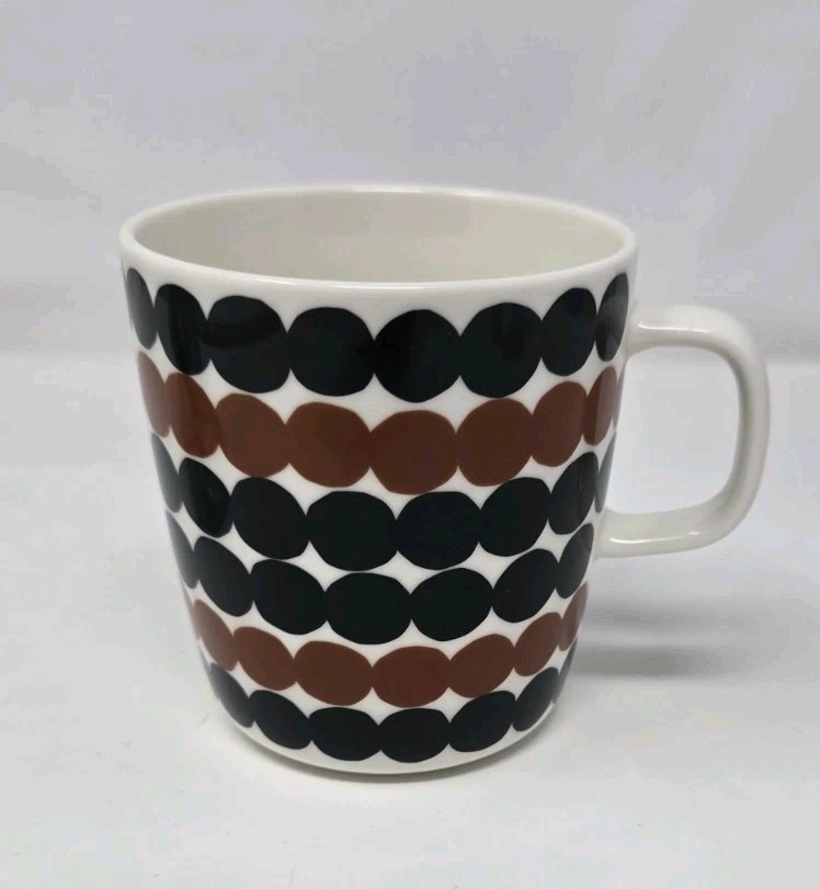 Marimekko OIVA SIIRTOLAPUUTARHA Polka Dot Coffee Tea Cup Mug