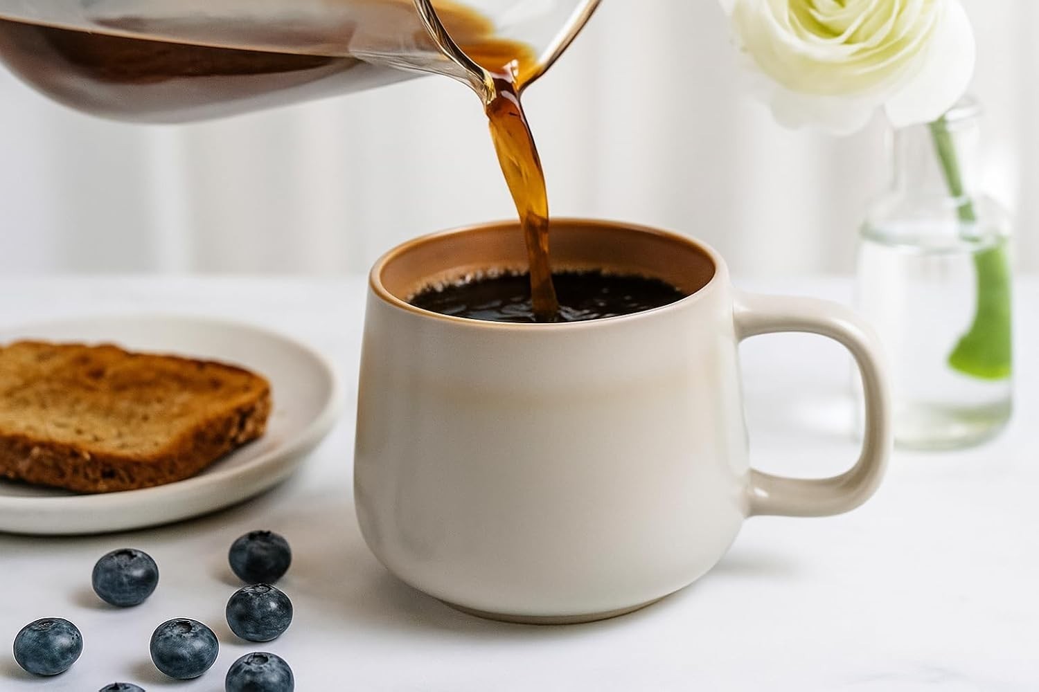 Ceramic Coffee Mugs Set of 4 | 12 oz Stoneware Coffee Cups | Lead-Free, Non-T…