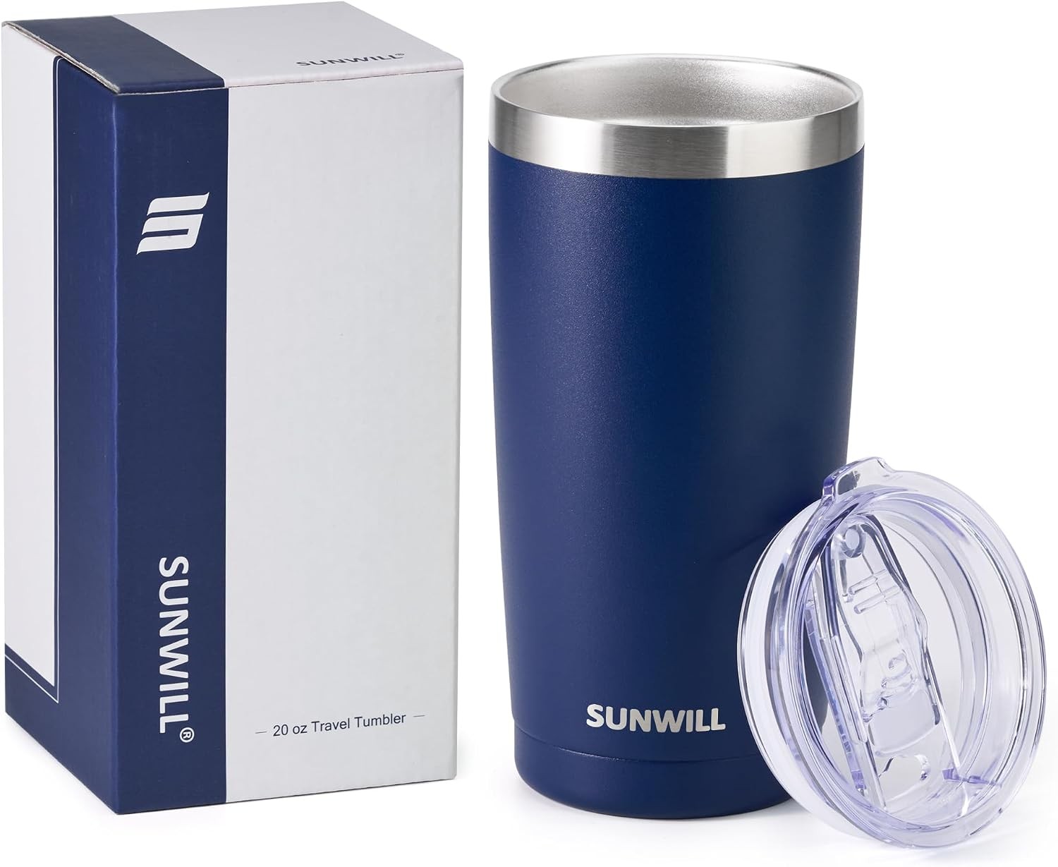 SUNWILL Travel Coffee Tumbler 20 oz, Insulated Mug with Lid, Stainless Steel …