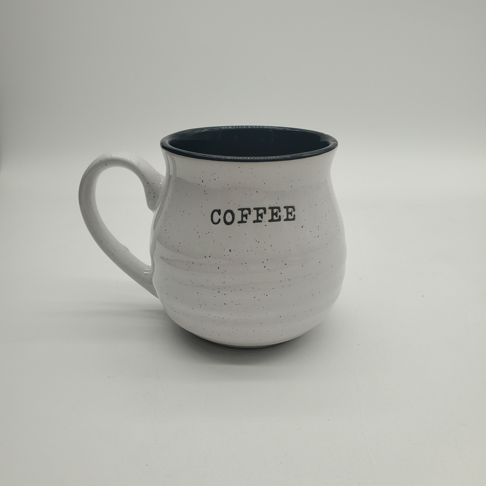 Black and White Speckled Large Coffee Mug