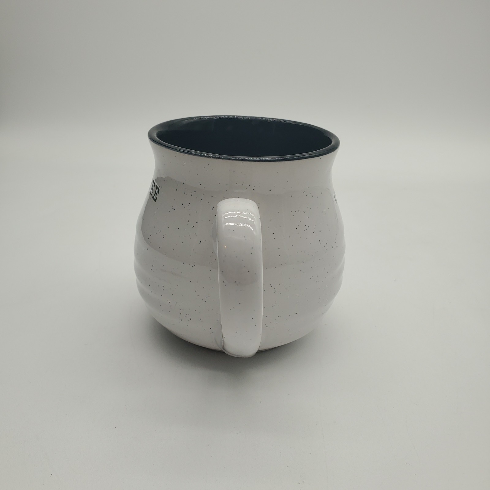 Black and White Speckled Large Coffee Mug