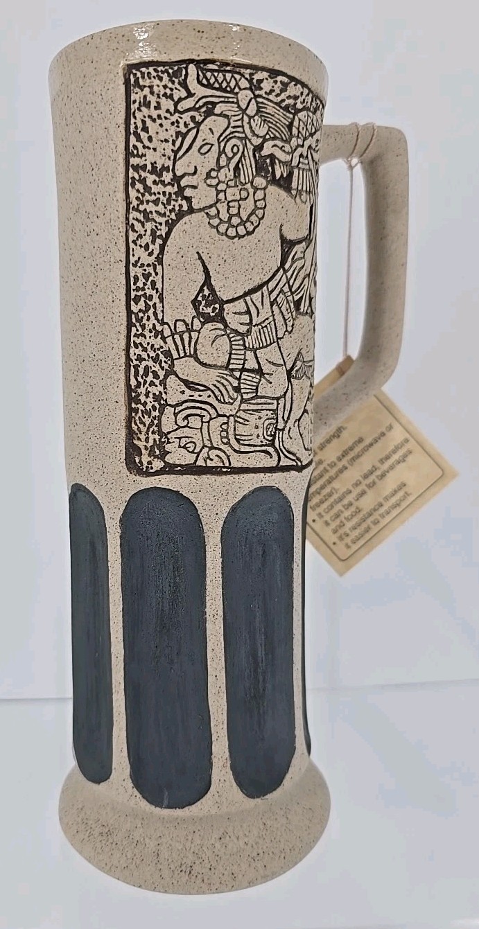 NEW Handmade Keramike Maya “Mundo Maya” MAYAN AZTEC COFFEE MUG – Guatemala