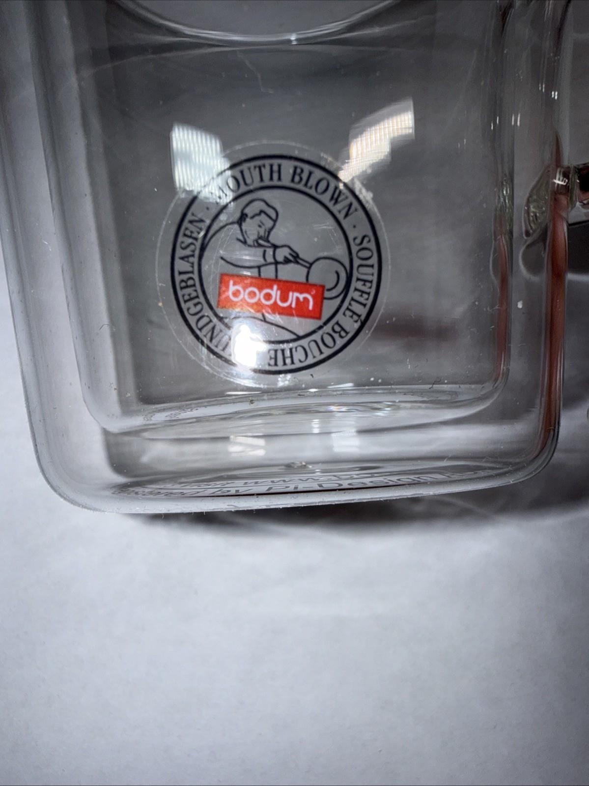 EUC Bodum 12oz Bistro Glass Double Wall Insulated Mug
