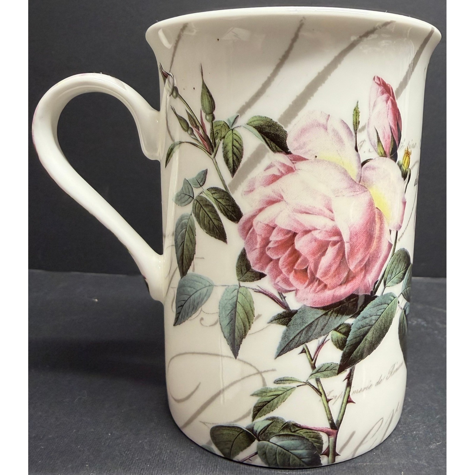 Creative Tops Redoute Rose Fine Bone China Mug England Floral Botanical Pink