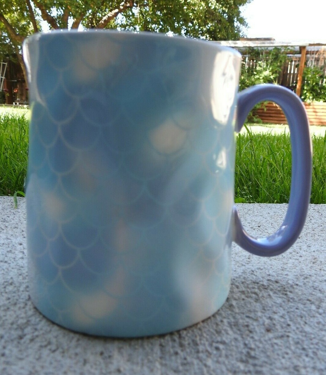 10 Strawberry Street Coffee Mug Blue & White Art Deco Style Geometric Mug 4″ T