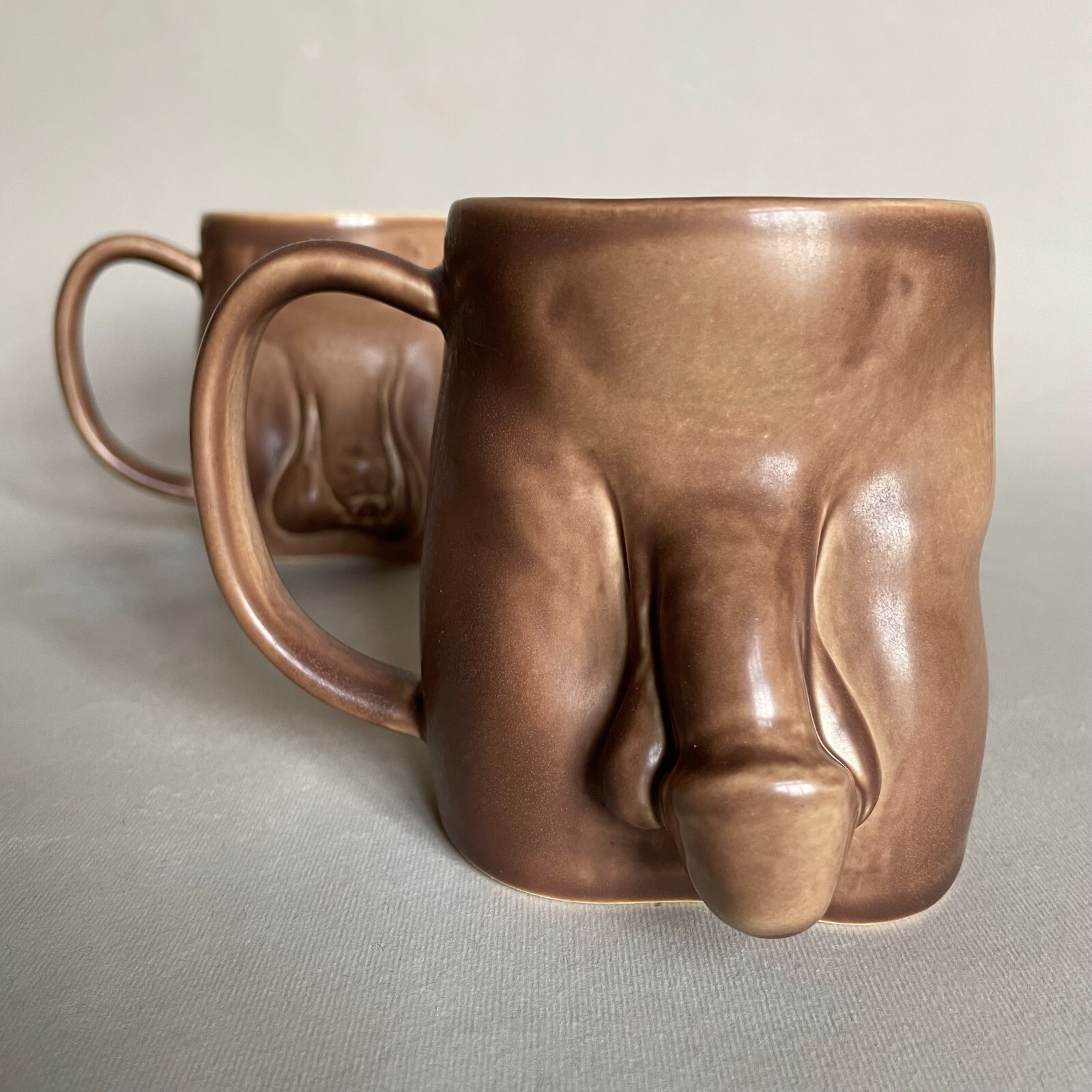 Penis Handmade Ceramic Coffee Tea Mugs – 400 ml. Strongman or Relaxman style