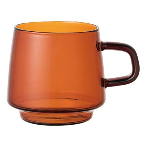 KINTO SEPIA Mug 340ml Amber Heat-Resistant Glass Coffee Tea Cup Japan New 21741