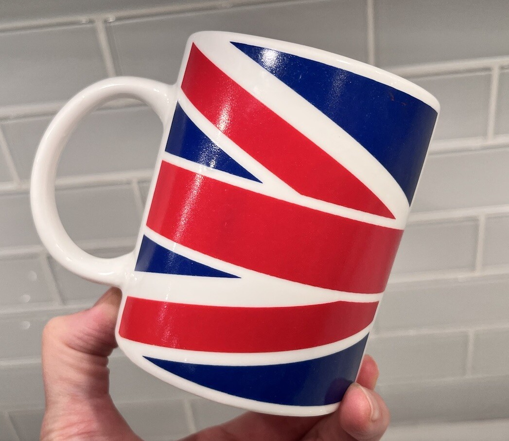 Union Jack British Flag United Kingdom White Coffee Mug REAL ENGLISH GIFT Co Ltd