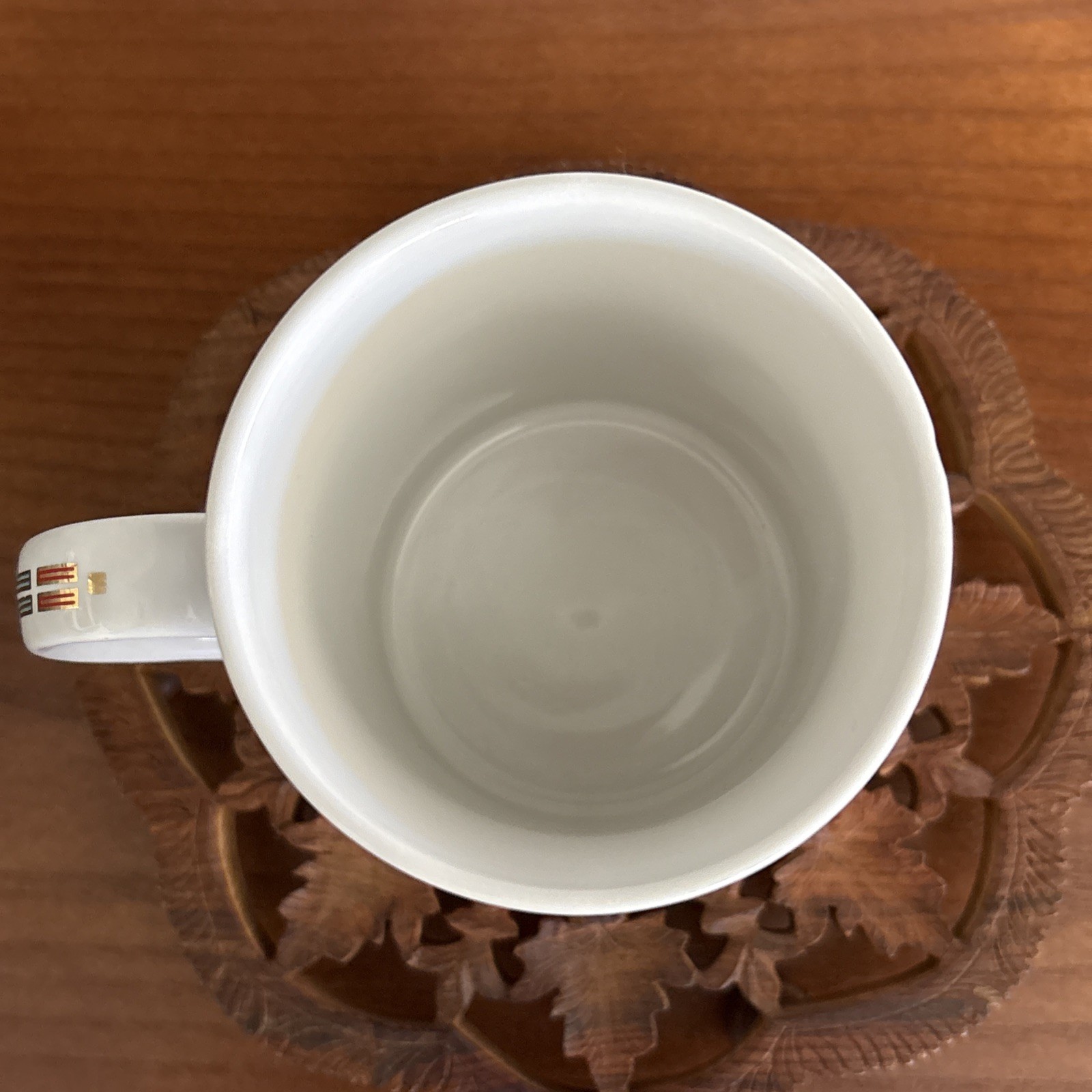 Vintage 80s 1987 Varga Coffee Cup Girl Art Deco Nouveau August 1943 Pin Up Glam