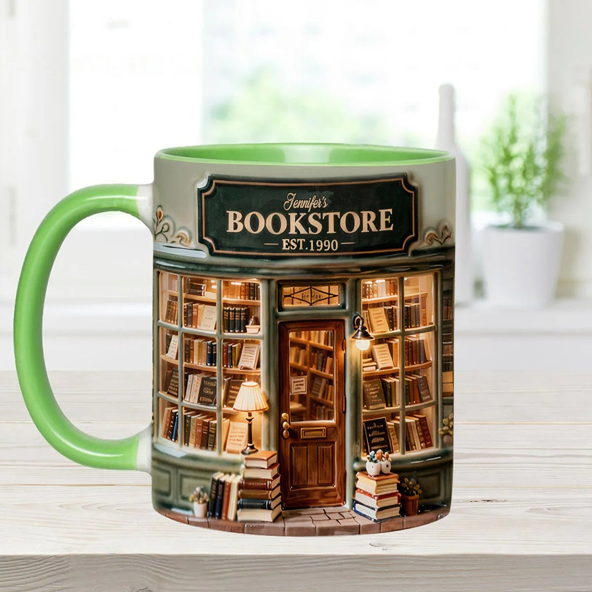 Love Books – Personalized Book Accent Mug – Book Lovers
