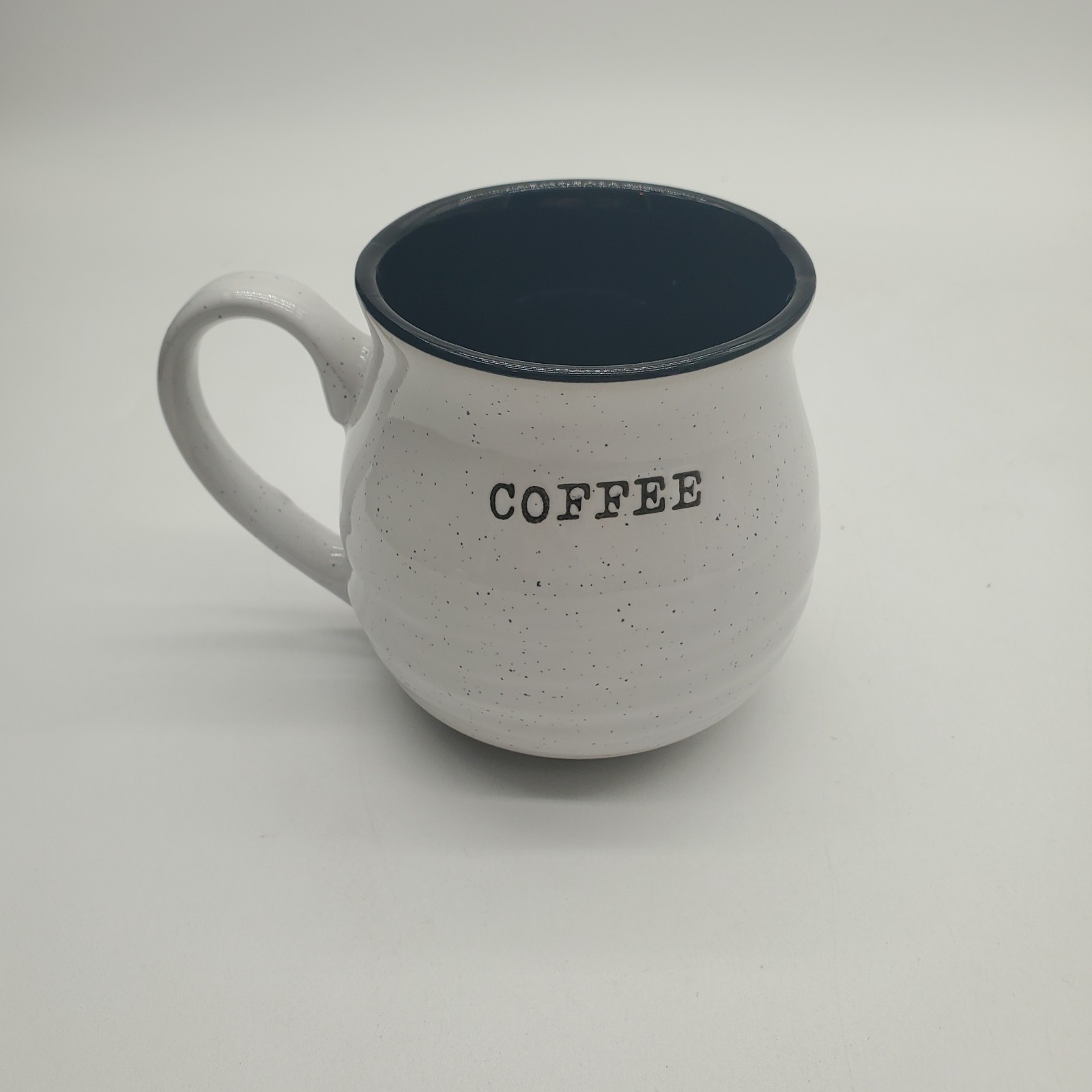 Black and White Speckled Large Coffee Mug