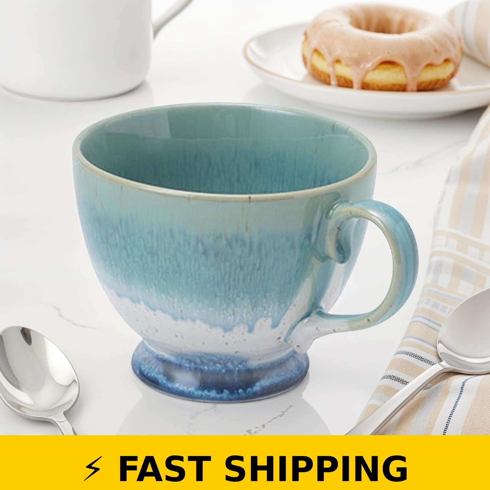 Mainstays Stoneware 14oz Green Tea Mug