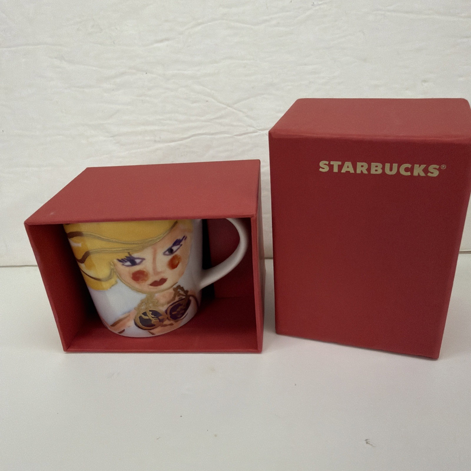 Starbucks 3 oz Demitasse Espresso Cup Mermaid Siren Design 2015 Never Used Box