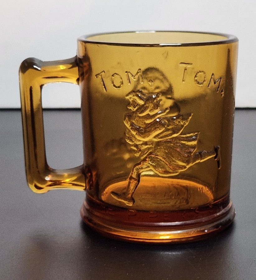 Vintage 1970’s Indiana Glass for Tiara Amber Children’s Nursery Rhyme Plate/Cup