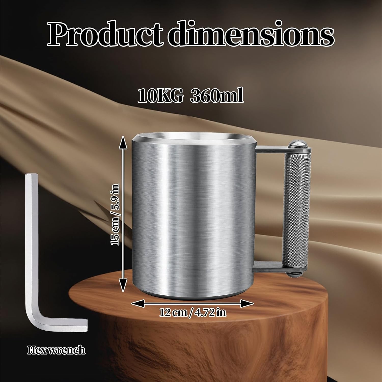 Mug,22LB 360 ML Stainless Steel Super Dumbbell Fitness Sports,Coffee Mug