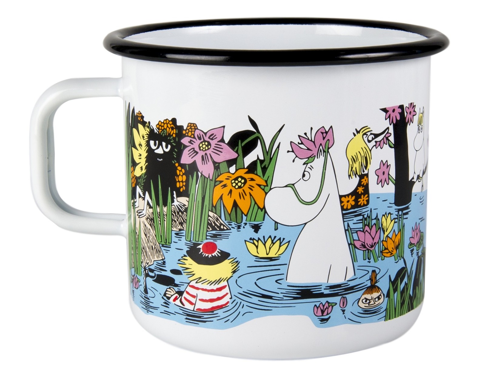 Moomin Enamel Mug Trip to the Pond 0.8 L Muurla