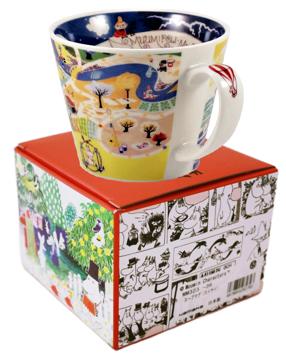 MOOMIN Newborn Big Mug Cup Soup Cup 400ml MM322-36 Map MADE IN JAPAN