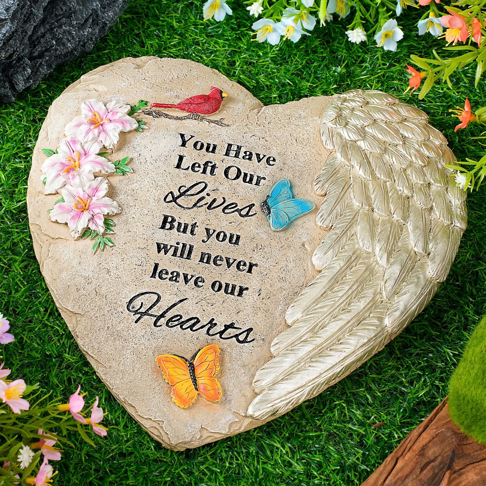 Memorial Garden Stones with Heartfelt Quote, Sympathy Gifts for Loss of Loved…