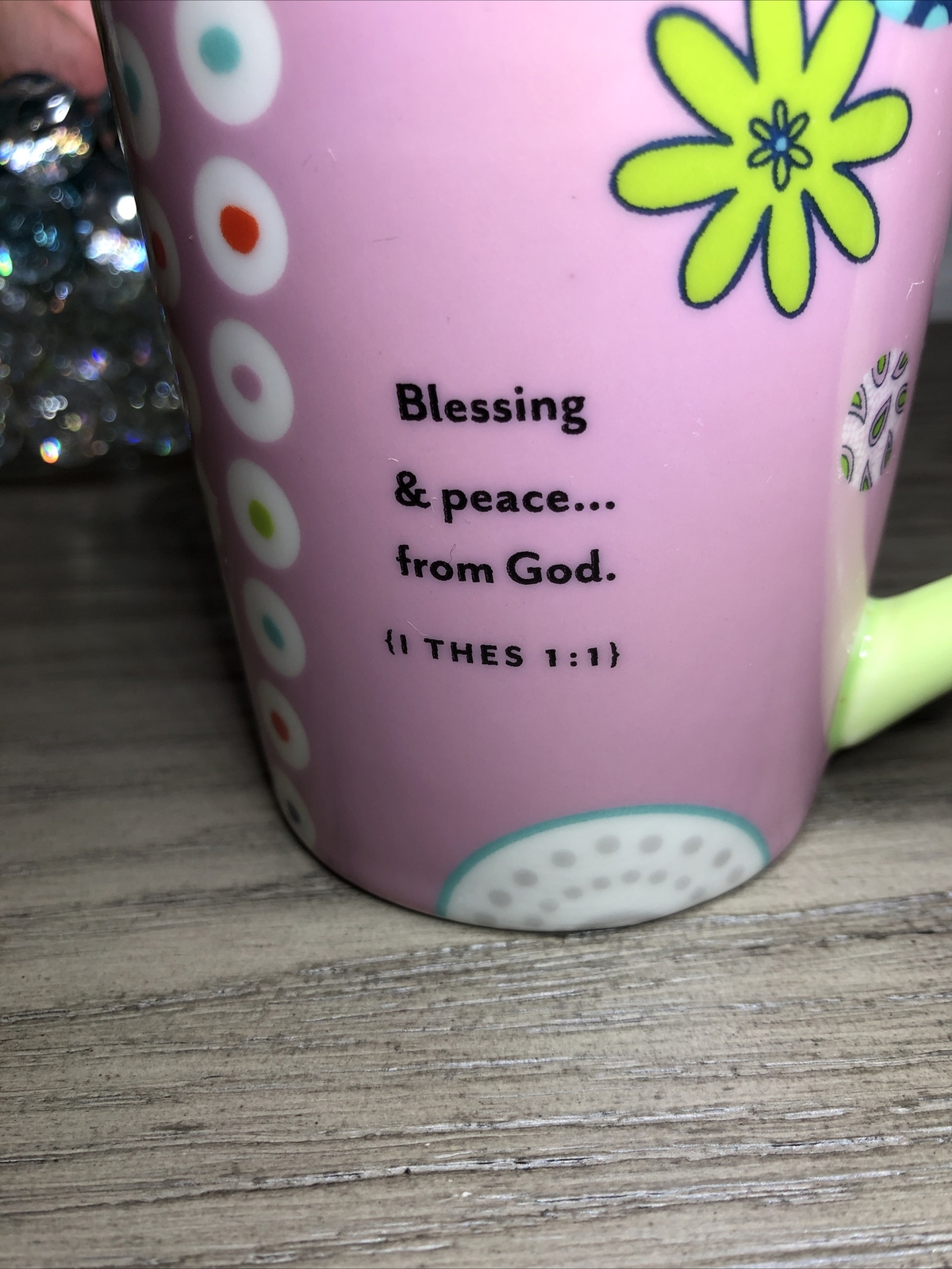Tea Mug “I’m having a Moment” Pink Green Floral 4×3″ Mother Day Gift Coffee 12oz