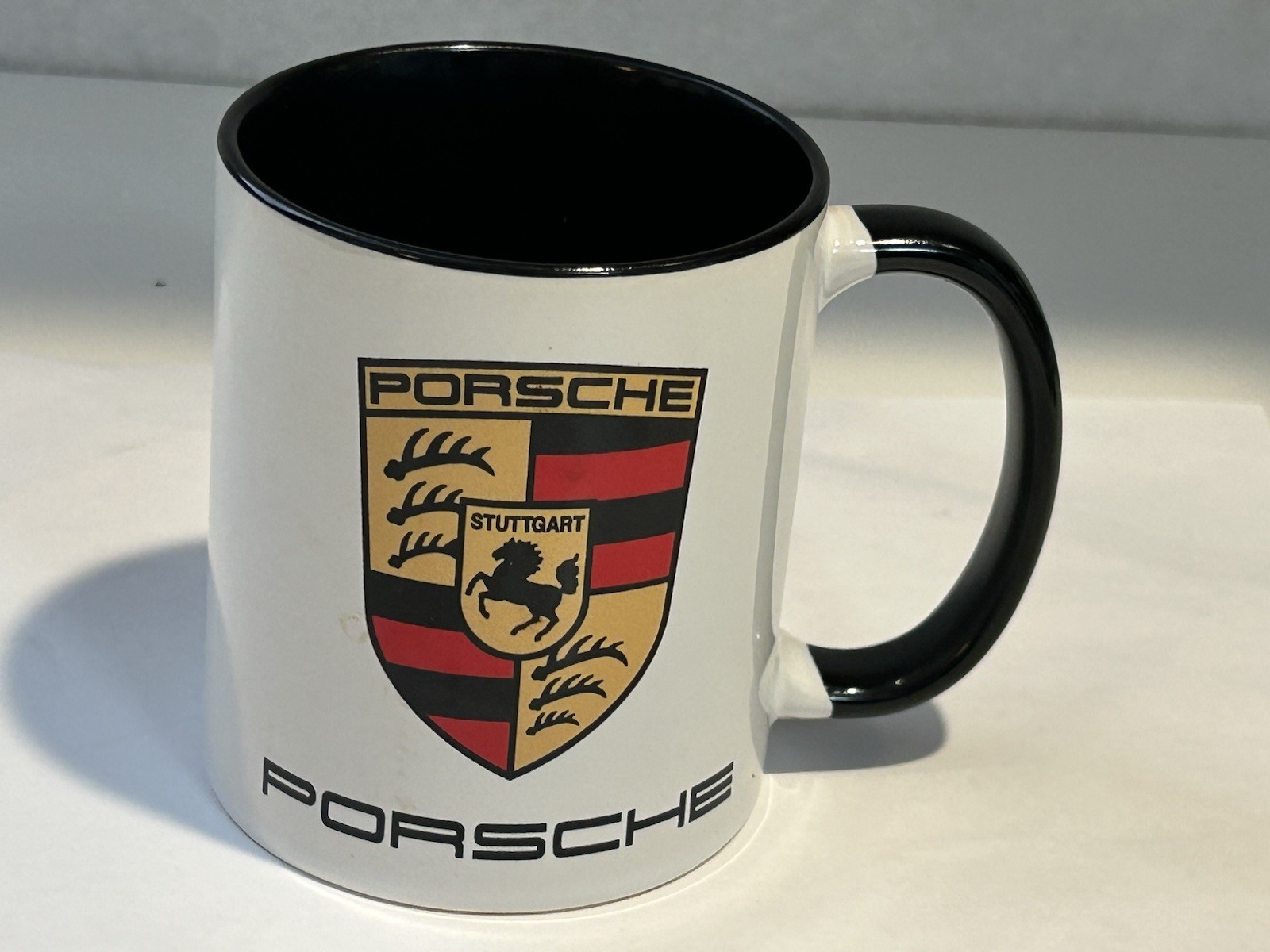PORSCHE CREST AUDI COFFEE MUG CUP TEA PRESTIGE IMPORTS 2 SIDED