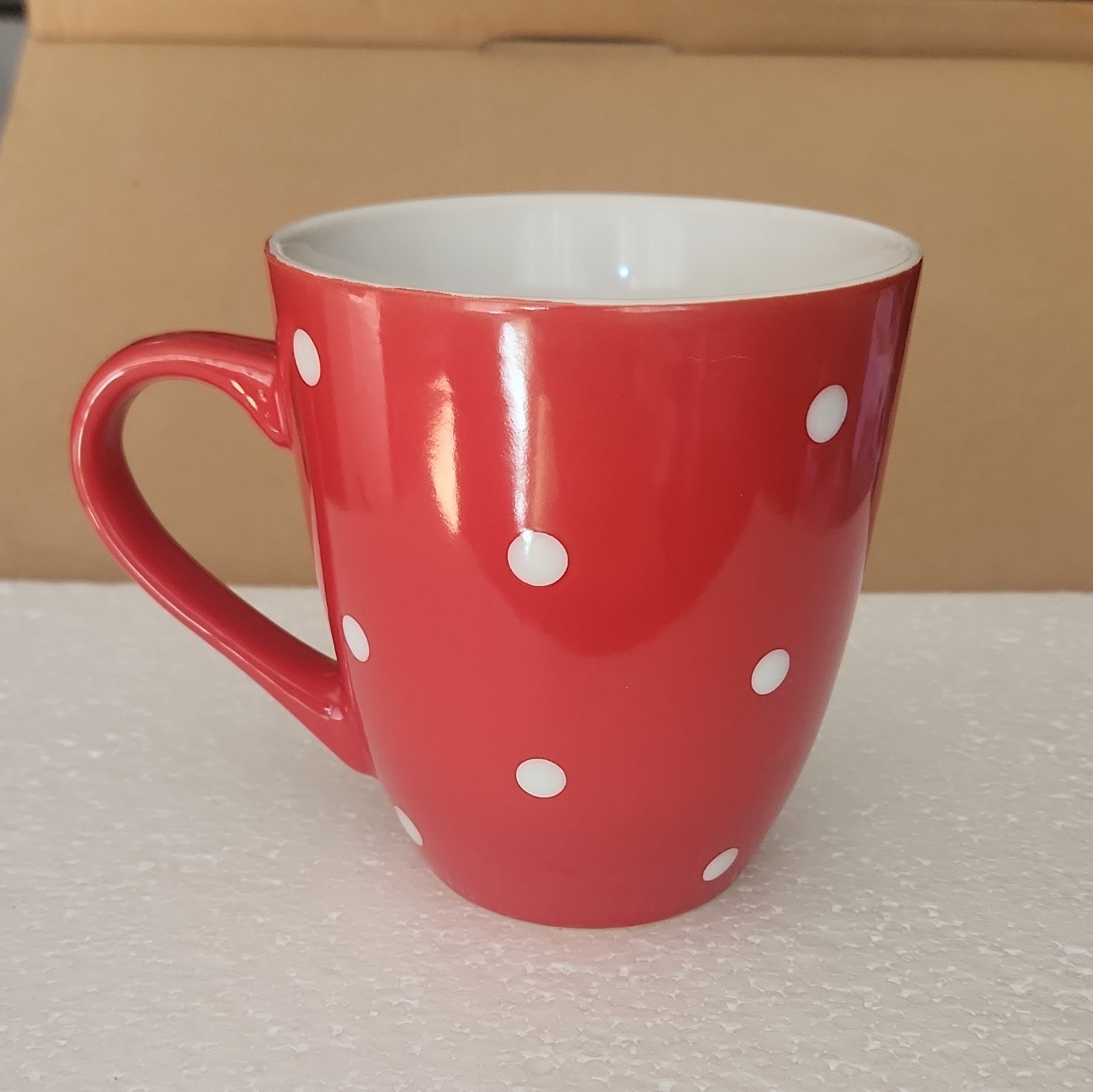 Bruntmor Ceramic Coffee Mug Set 6pc 16oz Polka Dot Multicolor Microwave Safe