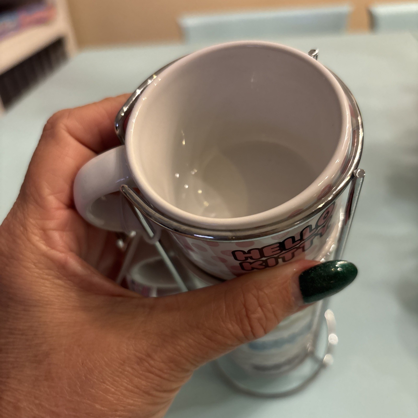 New Hello Kitty Stackable in rack espresso cups mugs