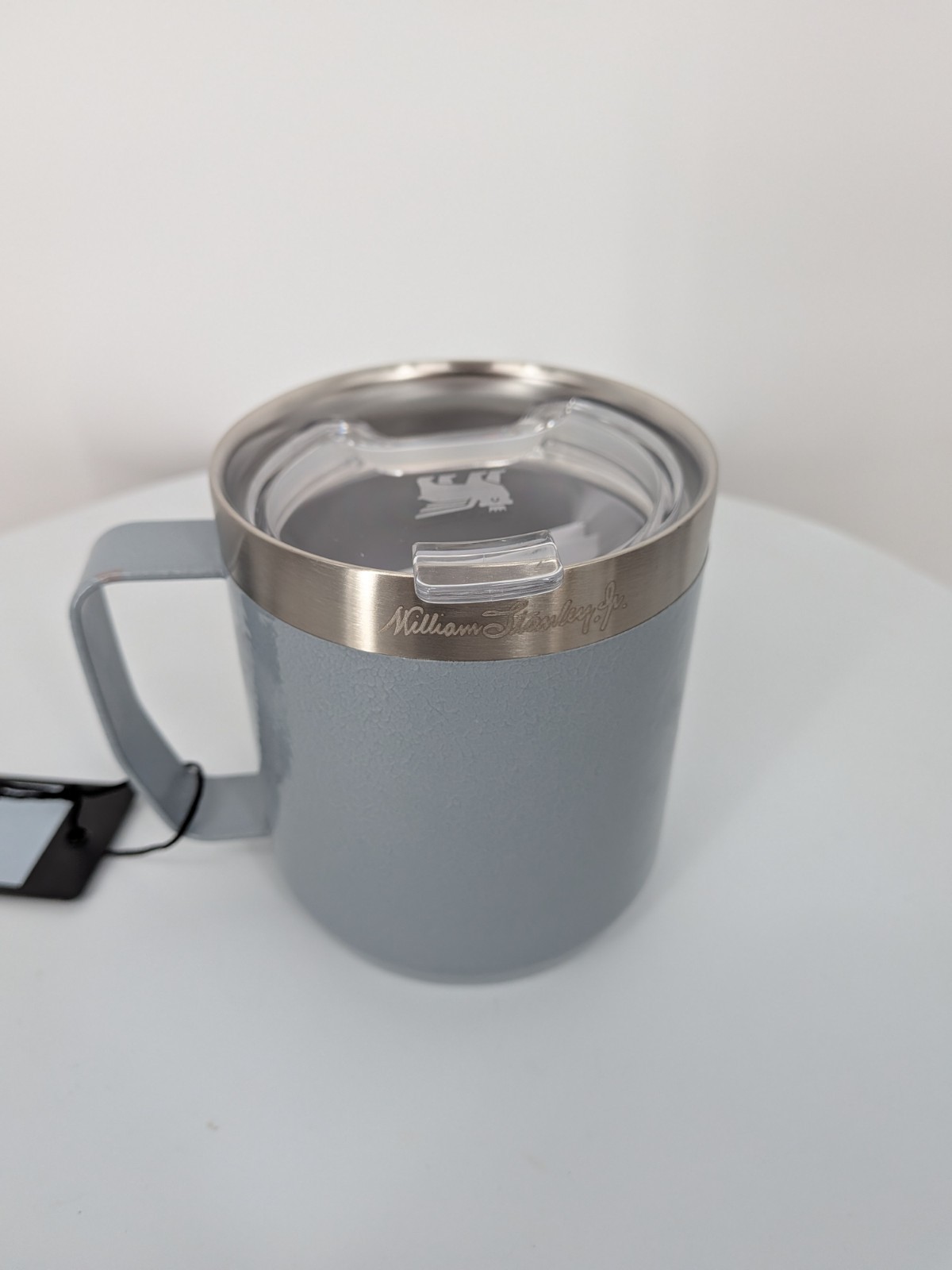 new STANLEY classic legendary Camp Mug Coffee cup & lid 12oz hammertone silver