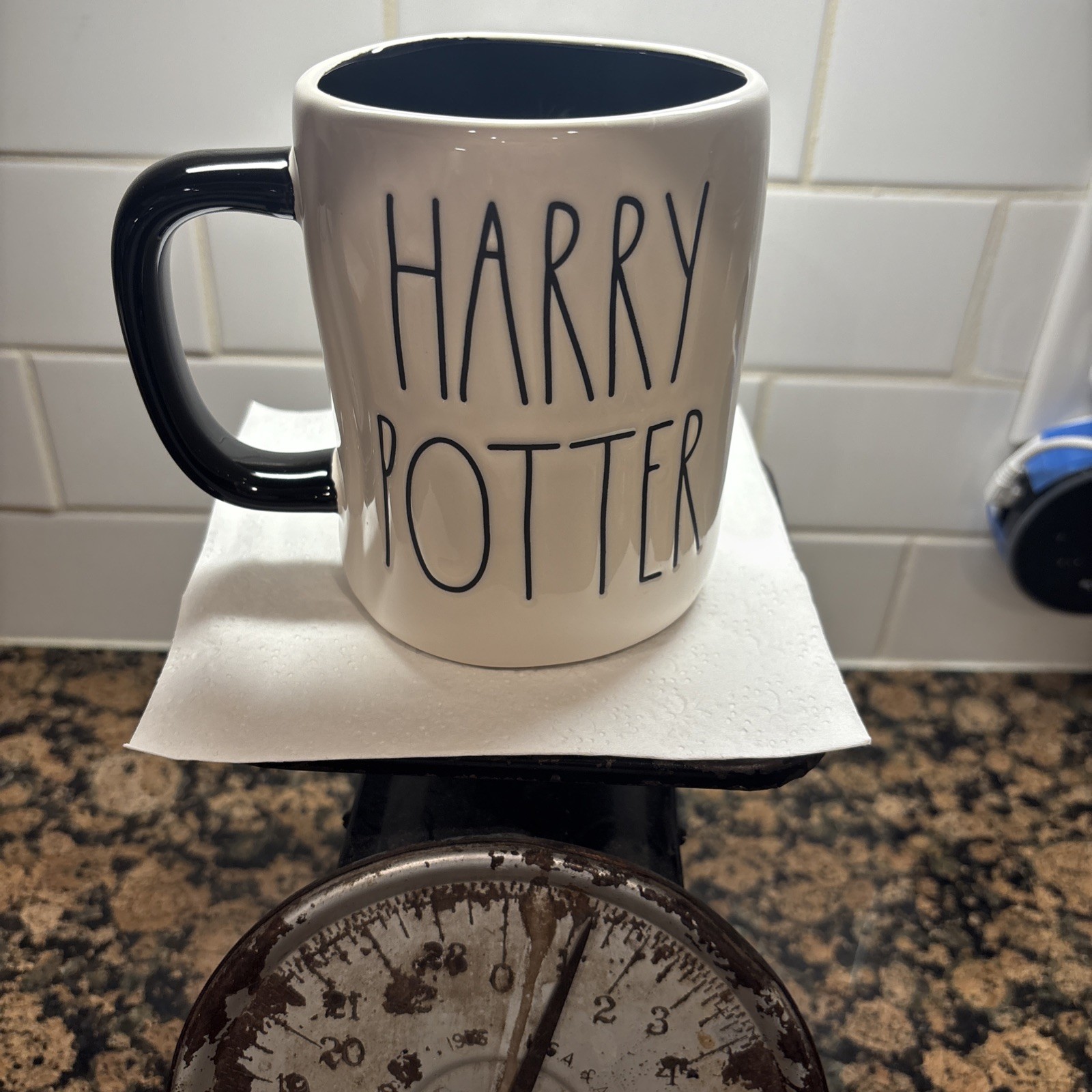 Rae Dunn Harry Potter Coffee Mug Lightning Bolt Glasses White Black Ceramic Cup