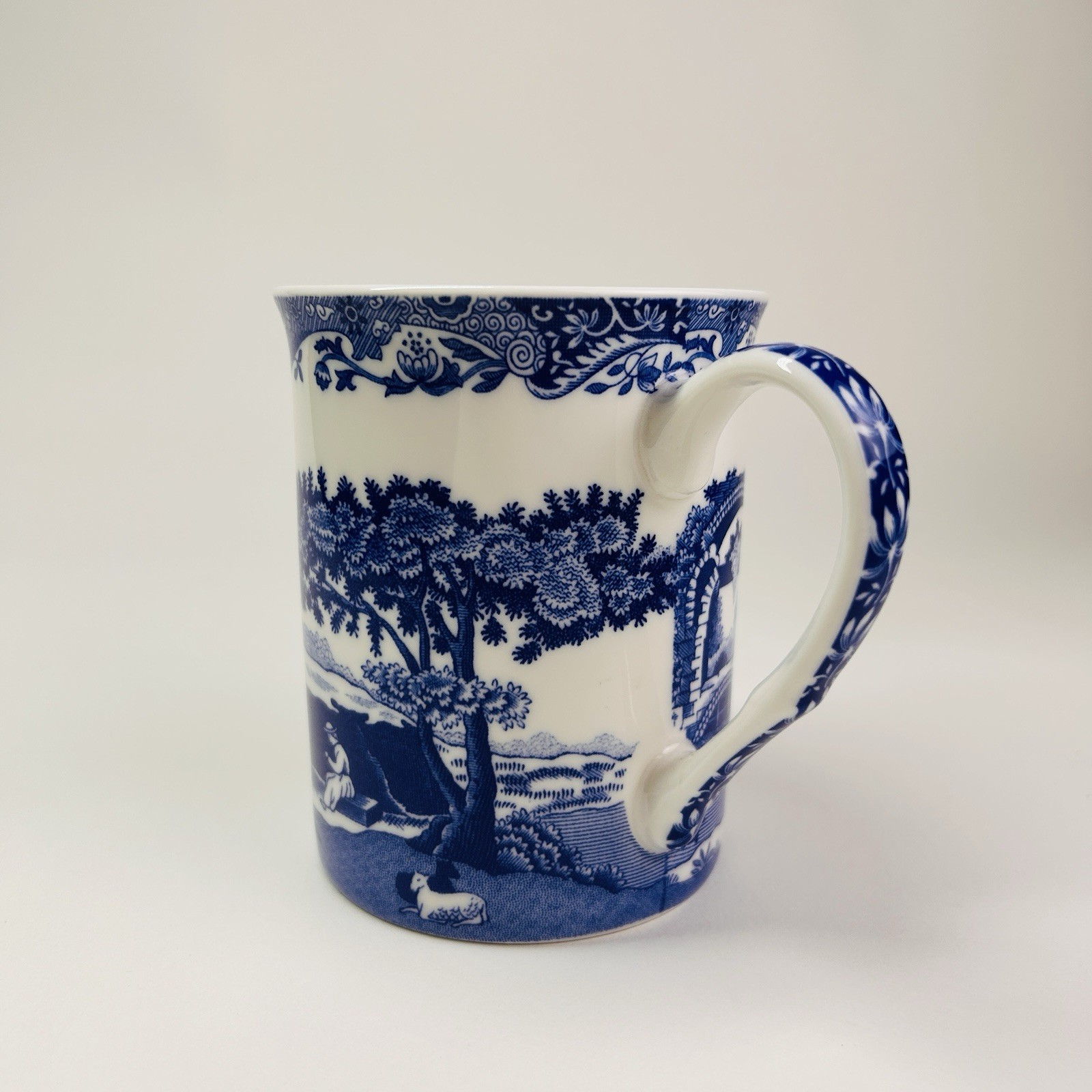 Spode Blue Italian Collection 16oz. Tea Coffee Mug British Transferware Lot #250