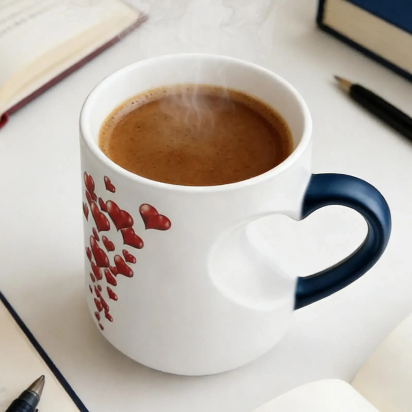 Heart Color Changing Ceramic Coffee Mug Heat Sensitive Cup Buy 3 Get 1 Free