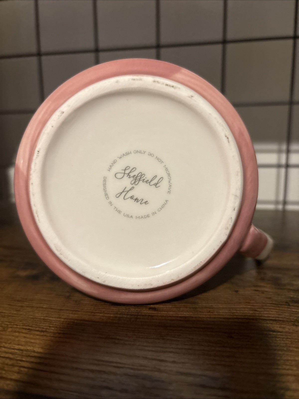 SHEFFIELD Home Rose Pink Women’s Dusty Leopard Print Ceramic MUG