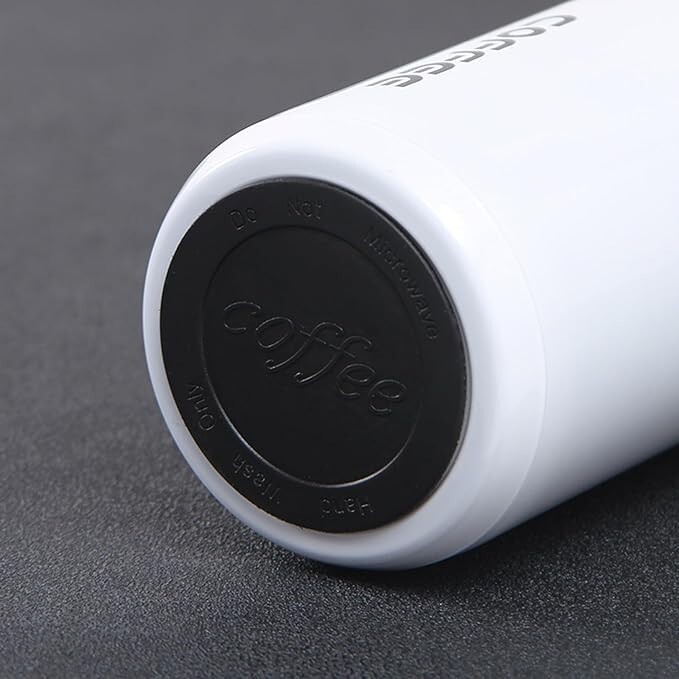 500ML Insulated Coffee Mug Cup Stainless Steel Flask NEW x 2 qty-White US Seller