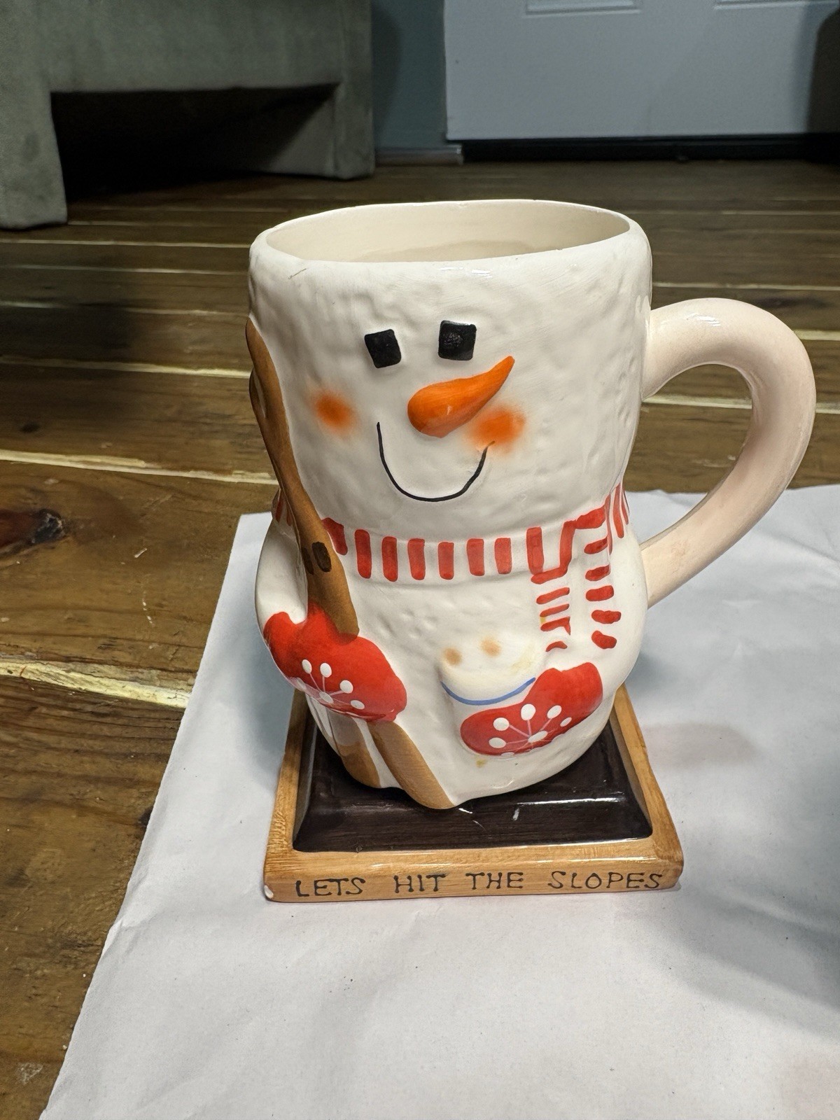 Bay Island Inc. Christmas Snowman Figural Ceramic Mugs Set of 3, 8 fl oz
