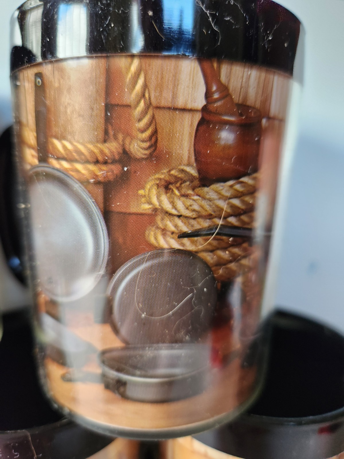 6 West Bend, Insulated Mugs Thermo Serv Made USA Camp, Old Times, Country Farm