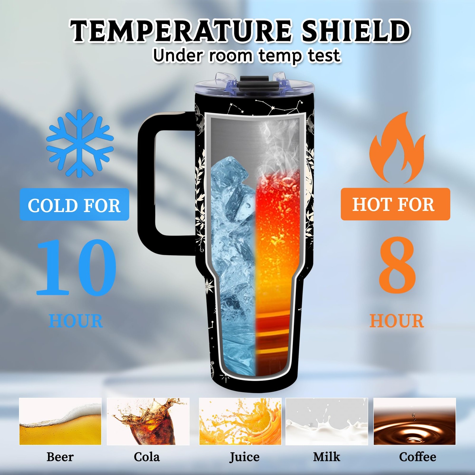 TNASURHUS Dragon Gifts for Men Women, 40oz Tumbler with Handle for Dad Husband