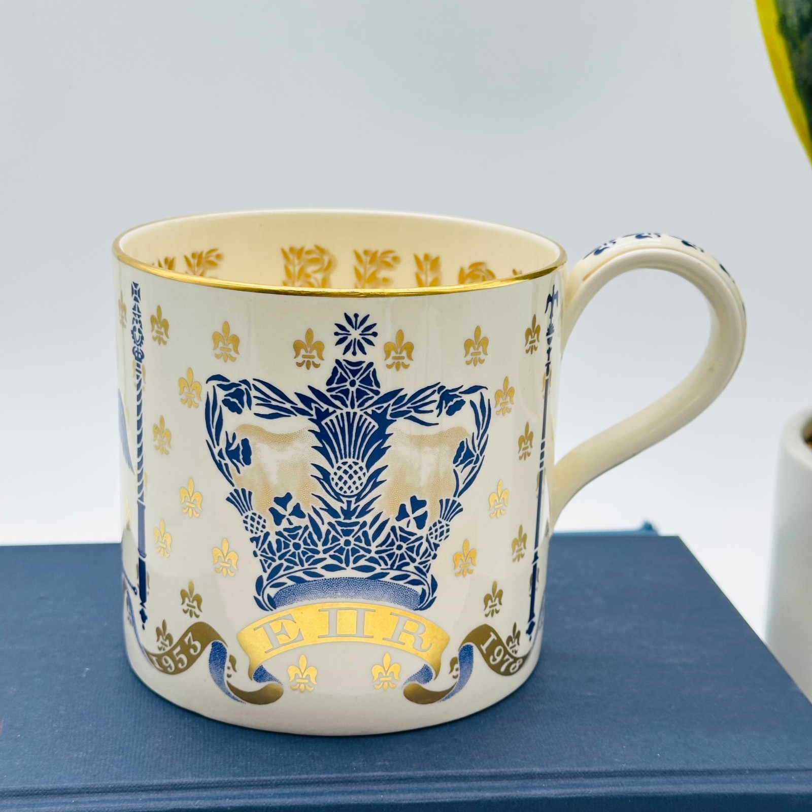 Wedgwood Queen Elizabeth II 25th Coronation Anniversary Mug Richard Guyatt Rare