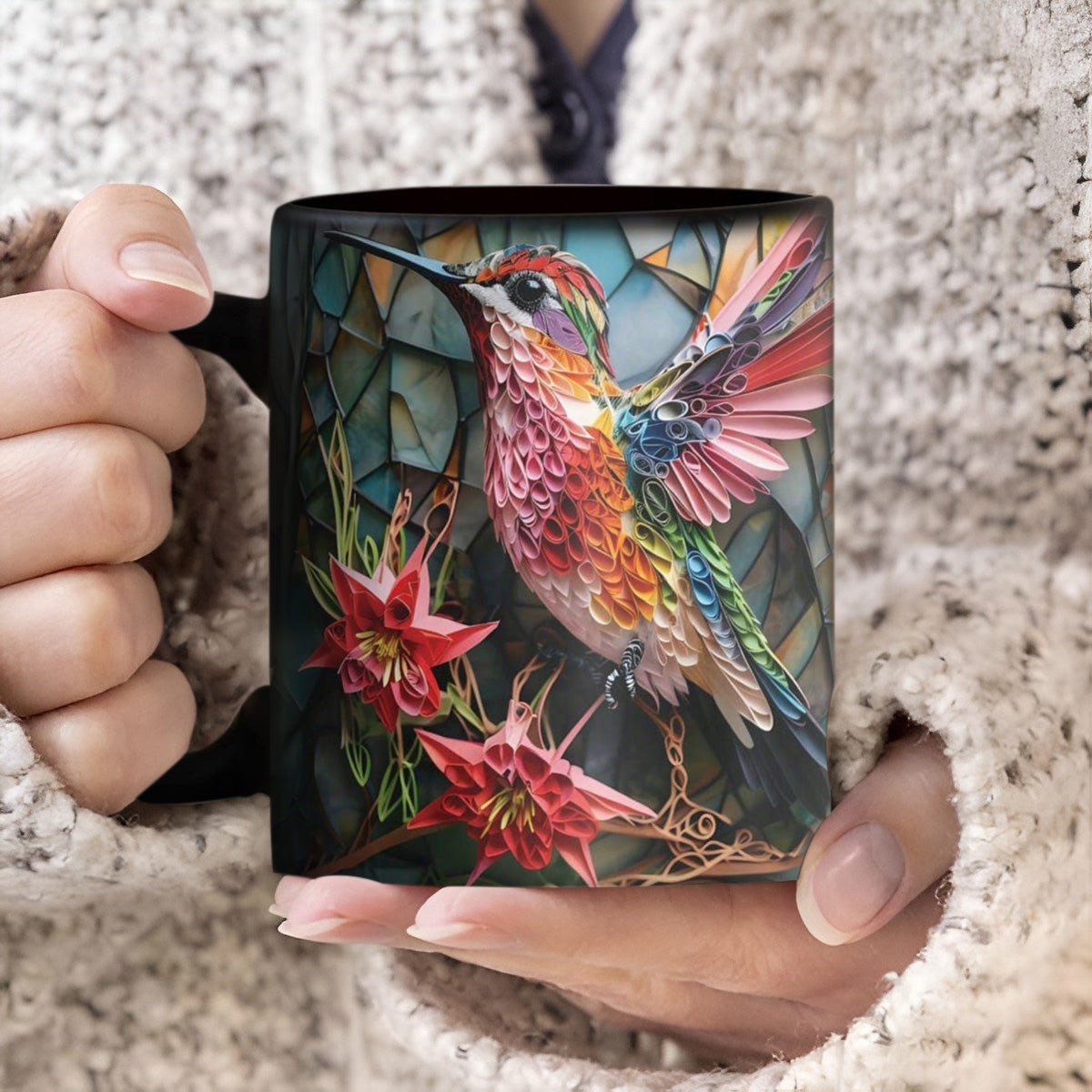 Custom Colorful Hummingbird Mug – Gift For Bird Lovers