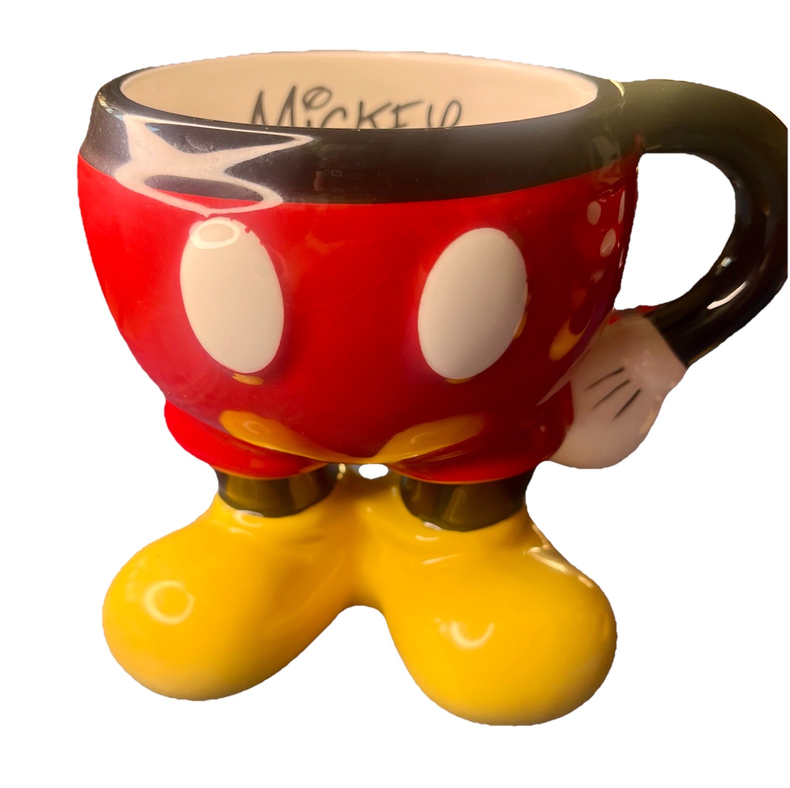 Mickey & Minnie Coffee Mugs-2 Couple Wedding Love Authentic Disney 3D EUC Cute