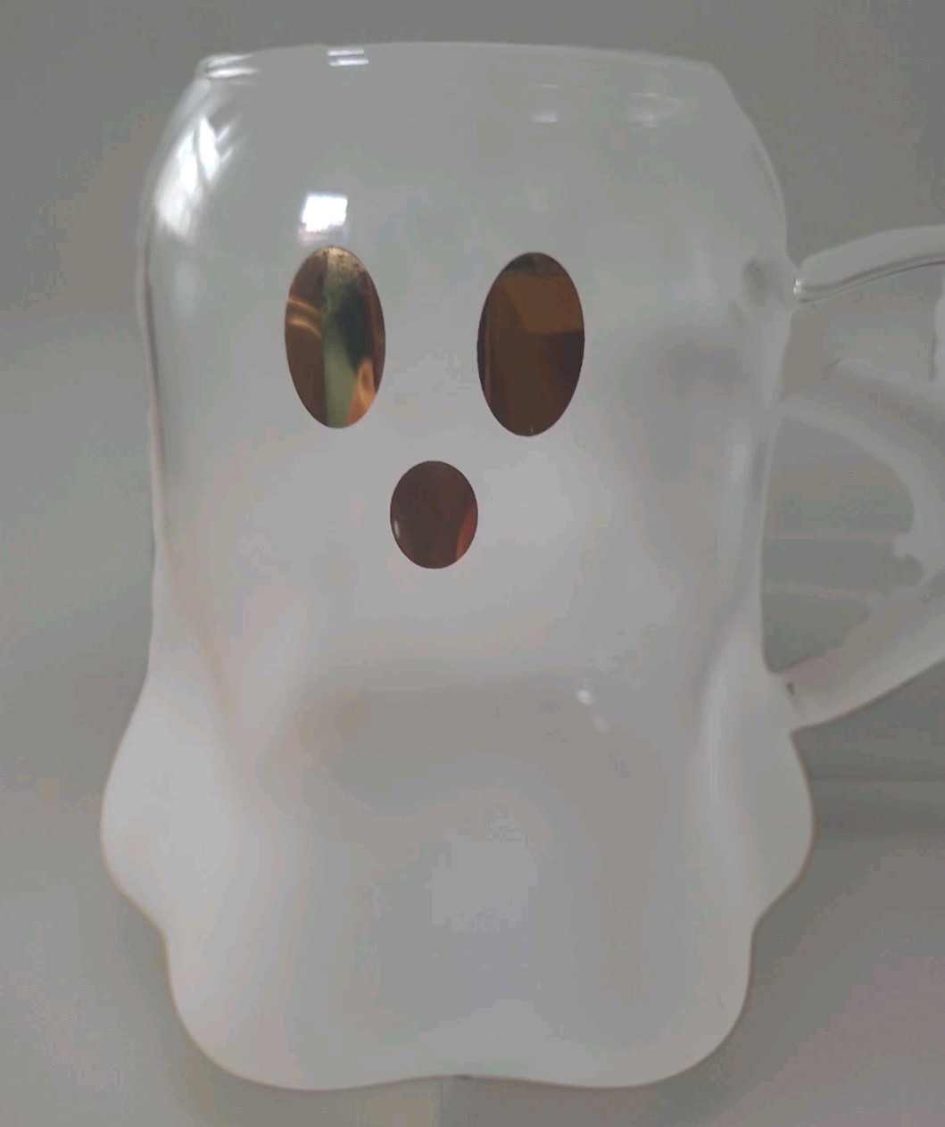 Anthropologie Ghost Borosilicate Glass Mug Halloween 4.5″ New
