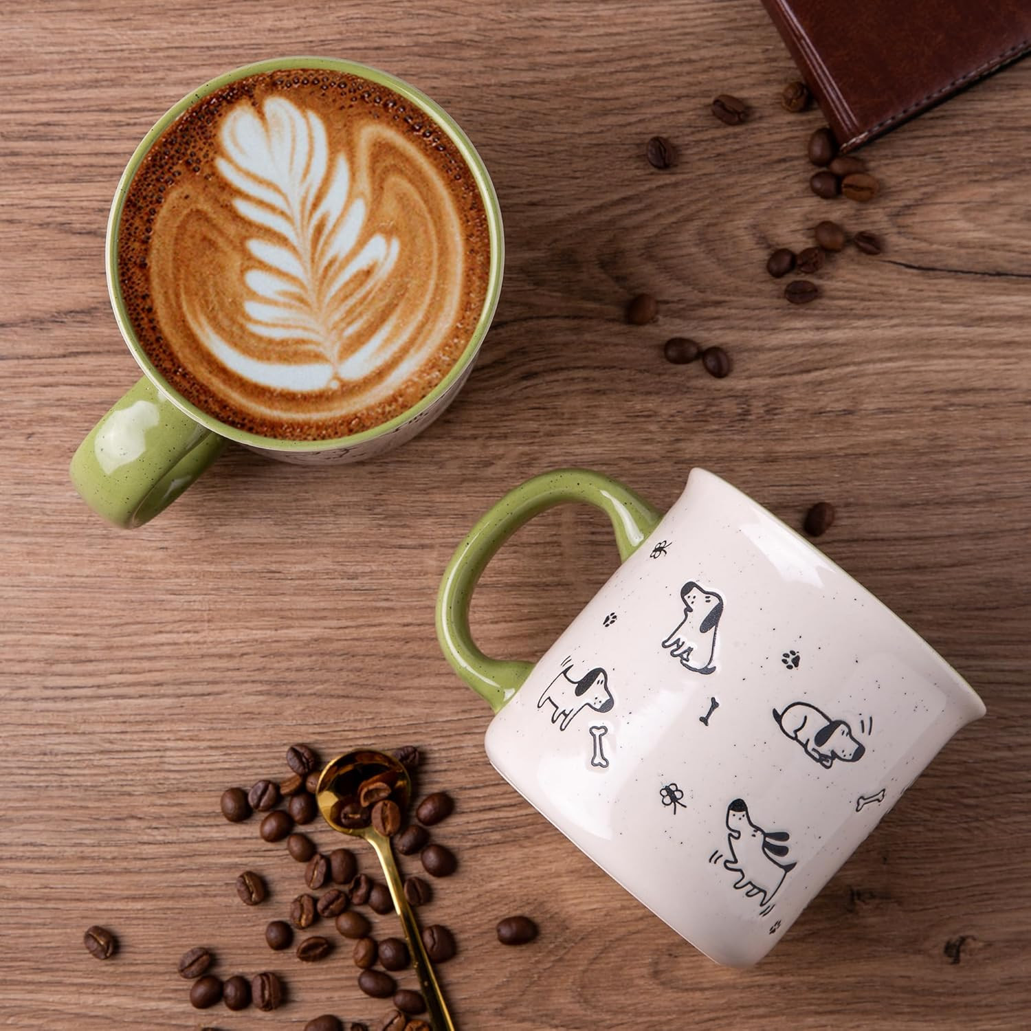 22 OZ Large Ceramic Coffee Mugs Set of 2, Oversized Mugs with Big Handle for Men