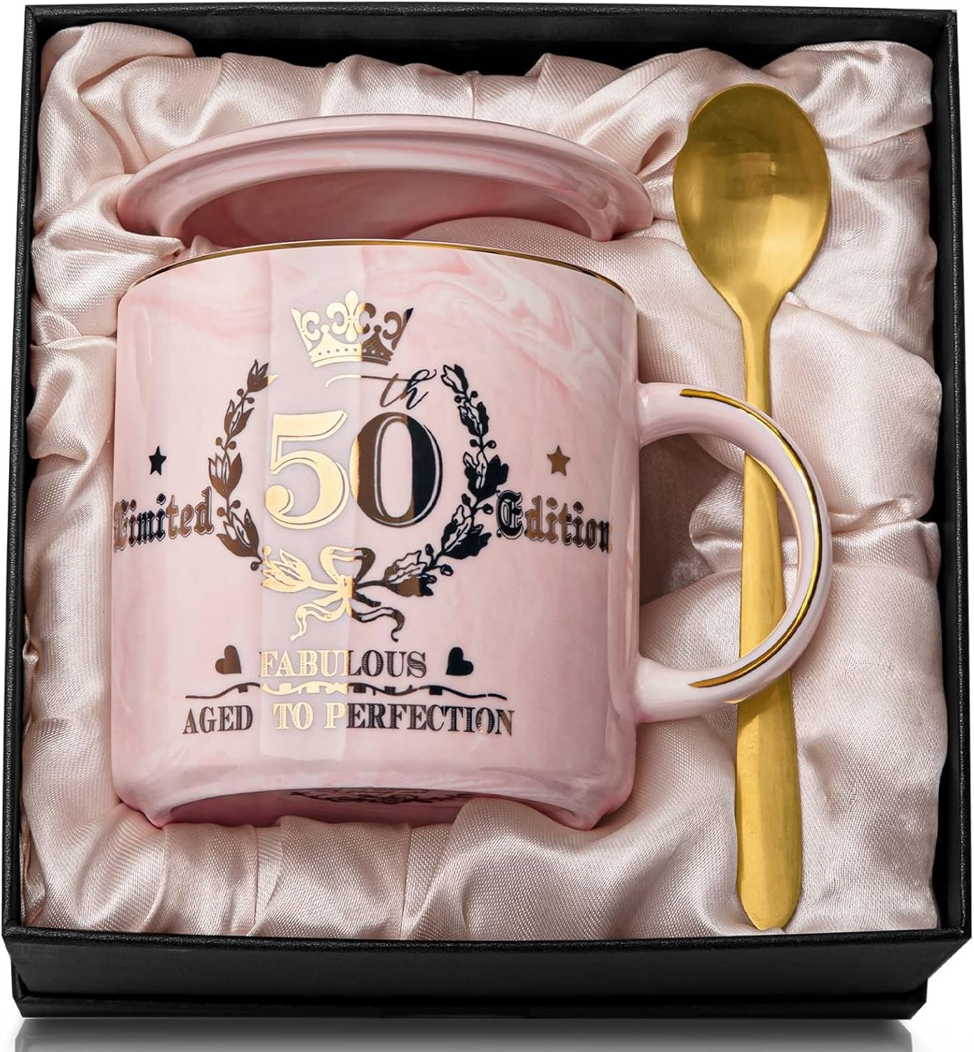 50th Birthday Gifts for Women Her, Fabulous 50 Aged to Perfection, 14oz Gold …