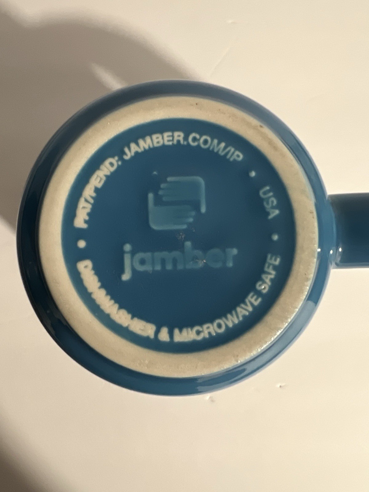 JAMBER USA Easy To Hold Ergonomic Grip Mug Turquoise Green Blue