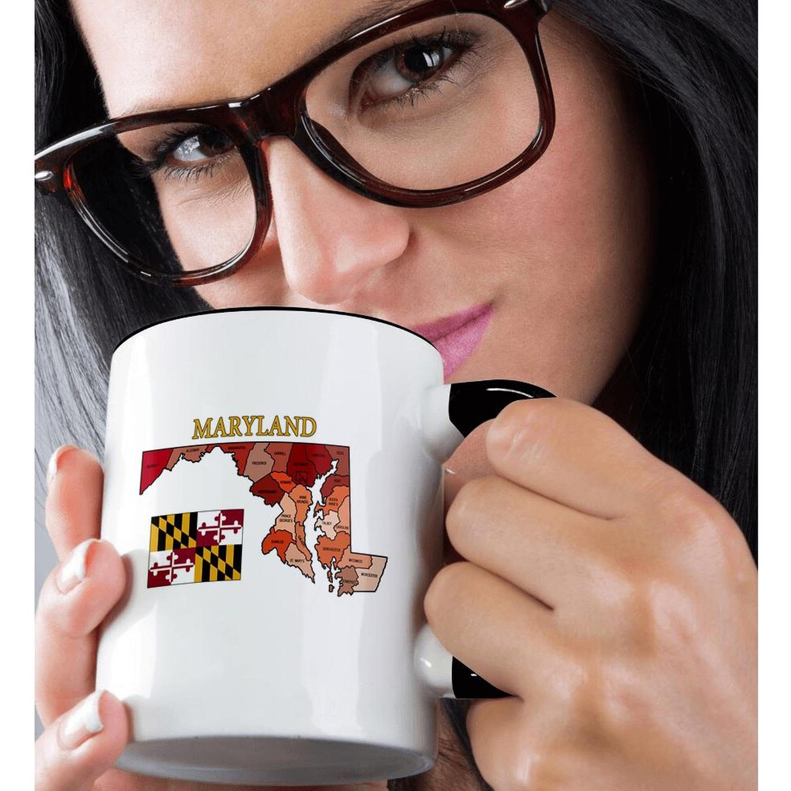 3dRose mug_192453_4 Two Tone Mug, Black, 11 oz