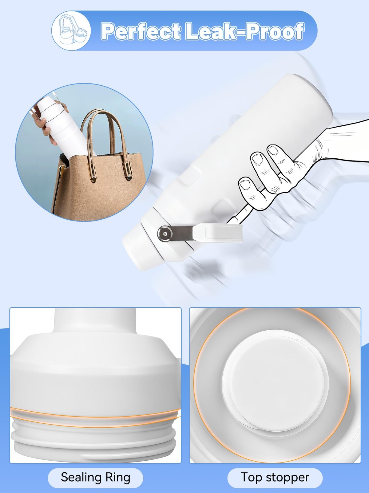 Lid Replacement for Stanley IceFlow Fast Flow Bottle, Top Cover for Stanley I…