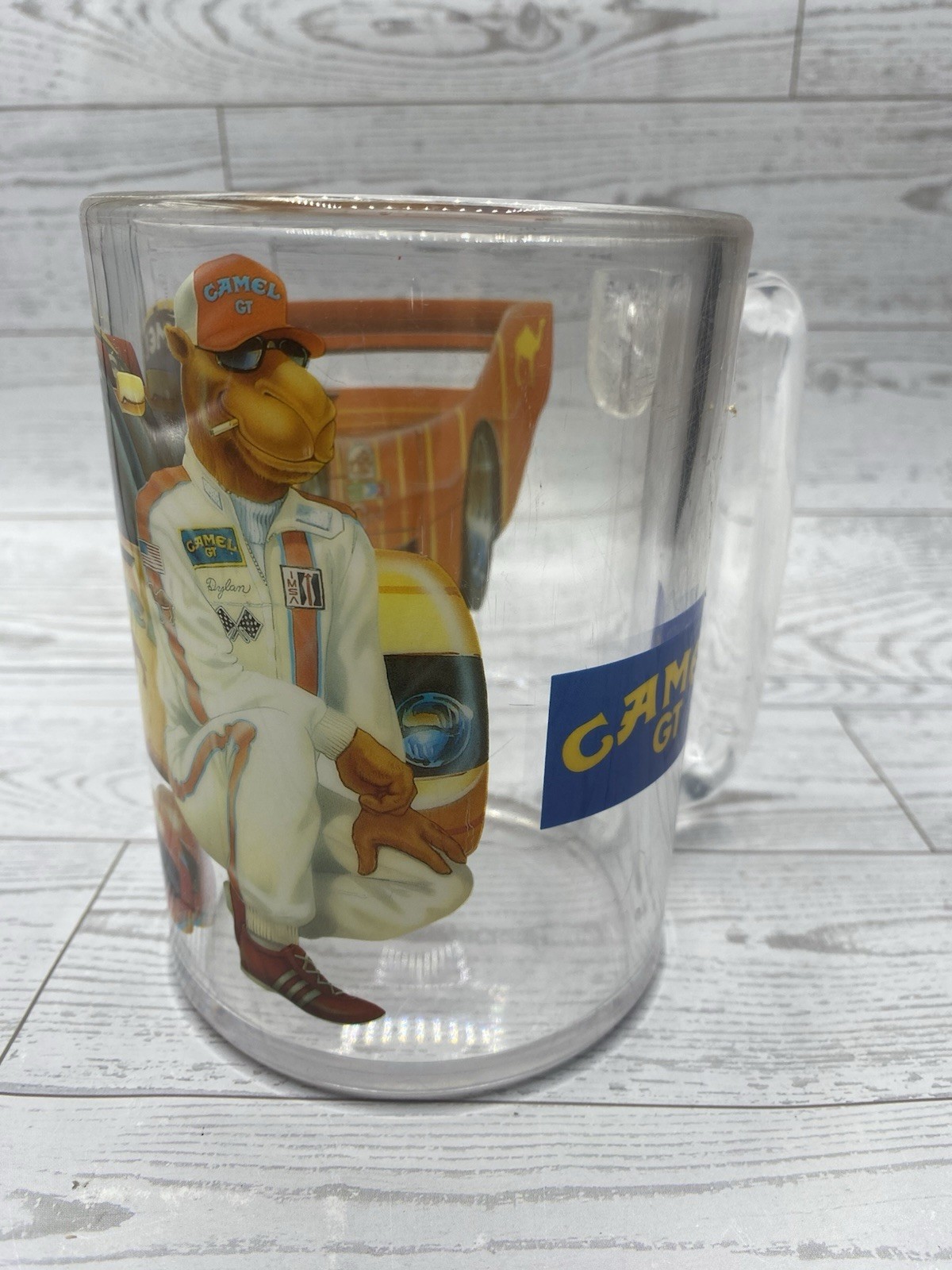 90s Nostalgia Camel Cigarettes Joe Racing GT Motor Sport Plastic Promo Mug