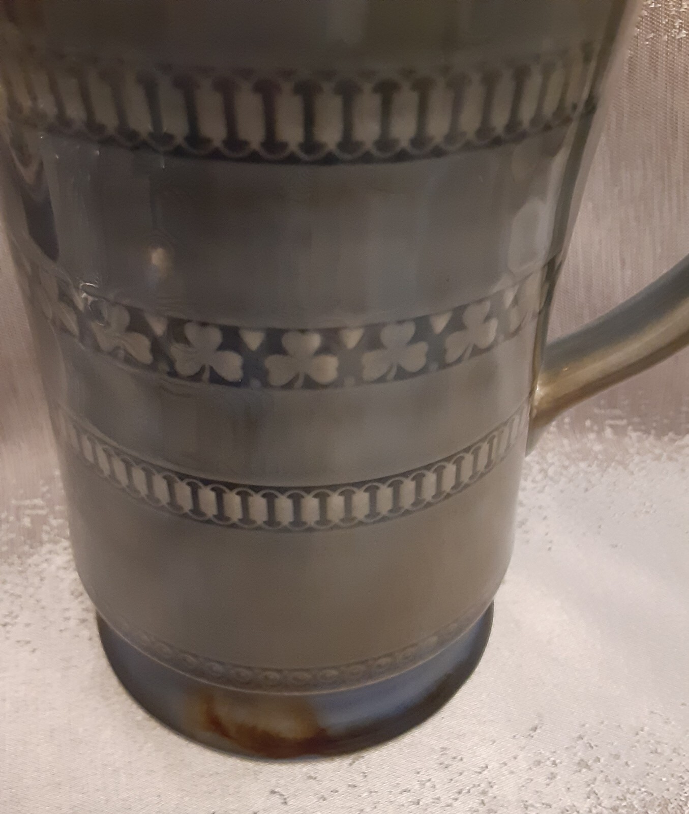 Wade Irish Porcelain Mug with Clovers Ireland 20 Oz