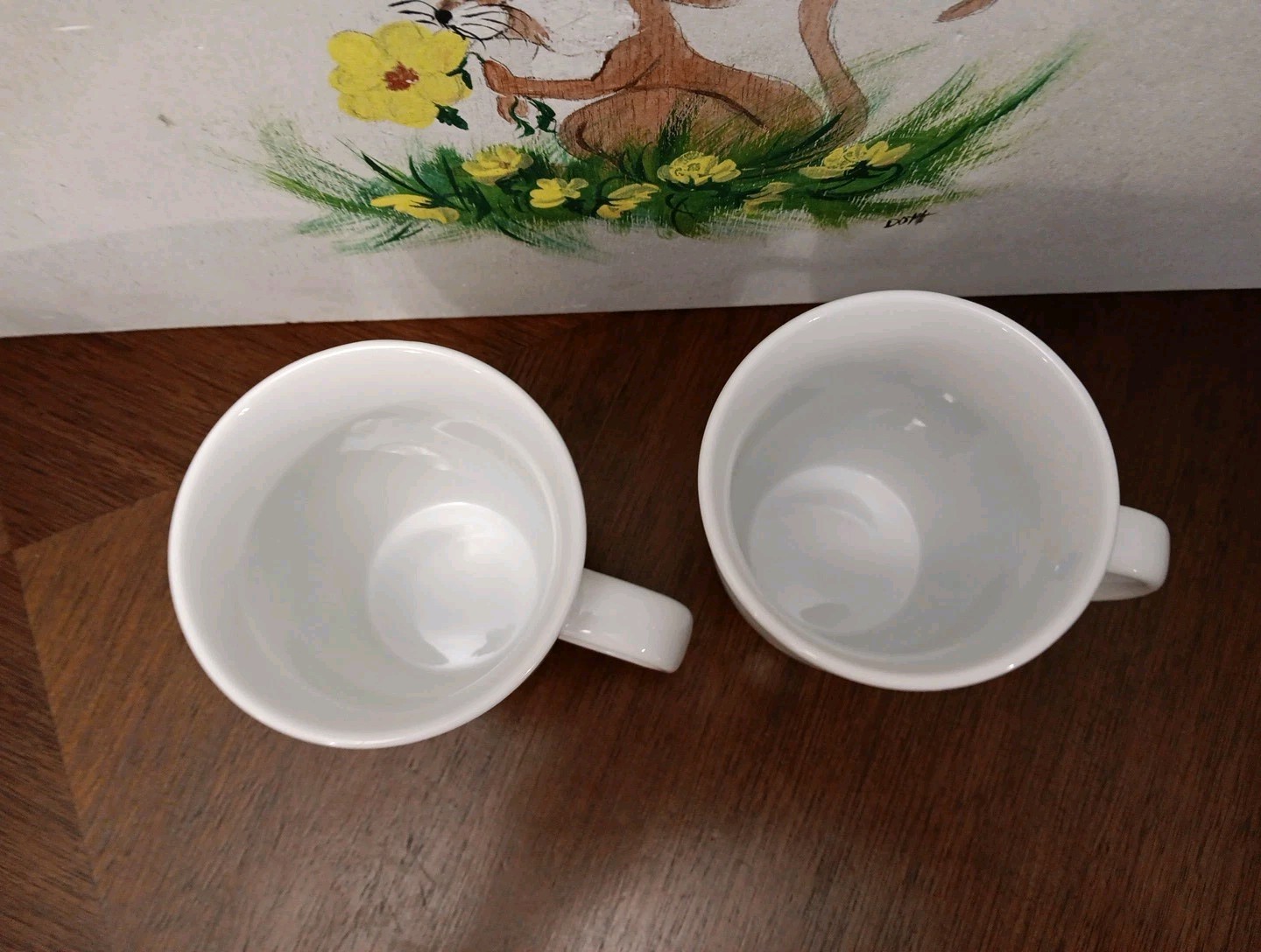 Set of 2 Discontinued White Ceramic 4 Inch Bodum Corona Coffee Mugs Cups 10 Oz