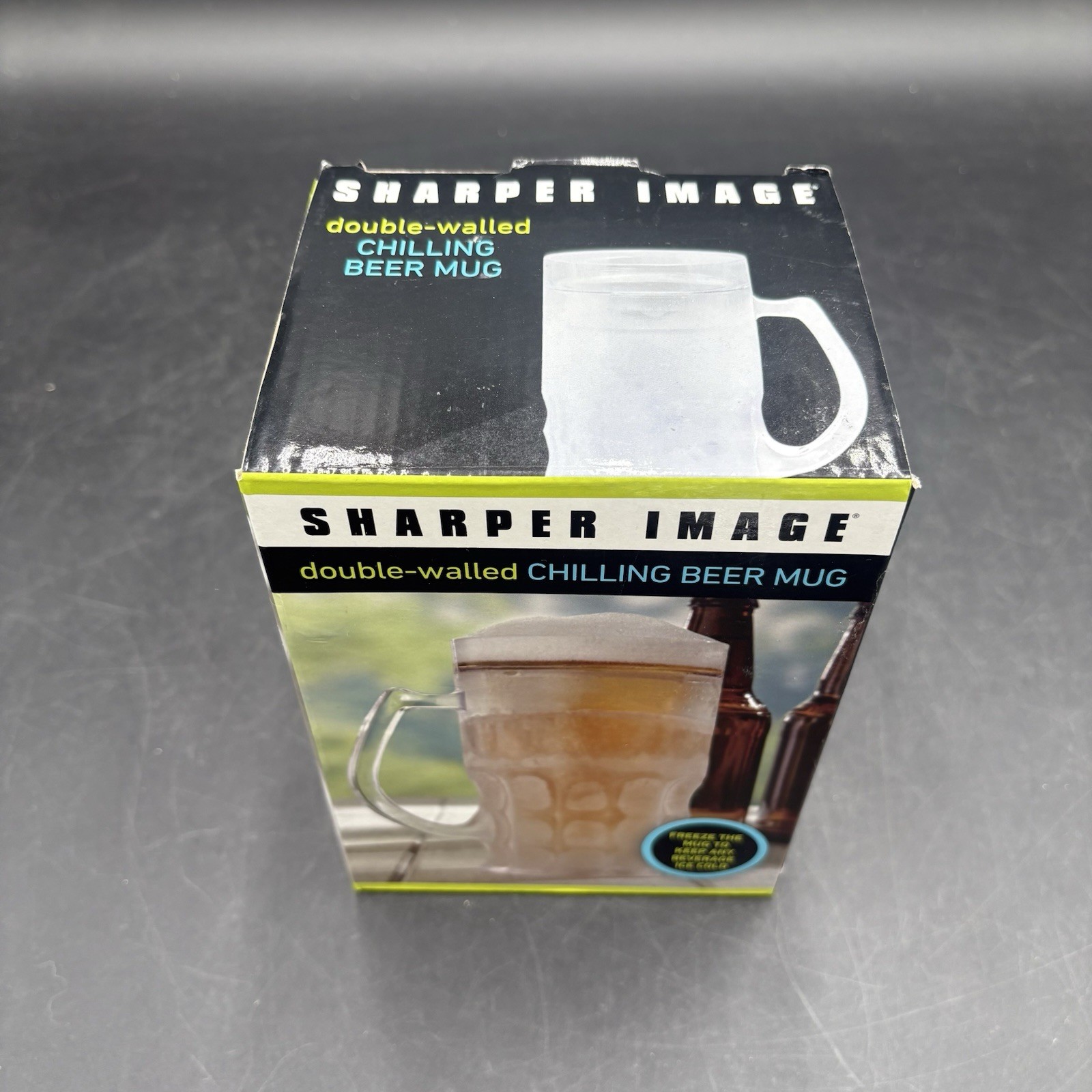 Brand New Sharper Image Double-Walled Chilling Beer Mug, Use With Any Drink